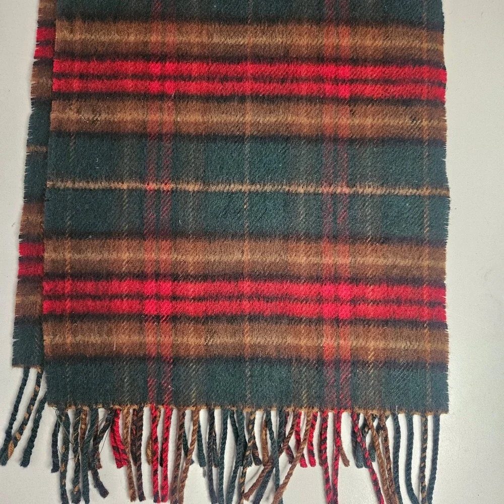 Irish County Tartans Cavan Scarf 100% Pure New Wool Made in Scotland Plaid Green